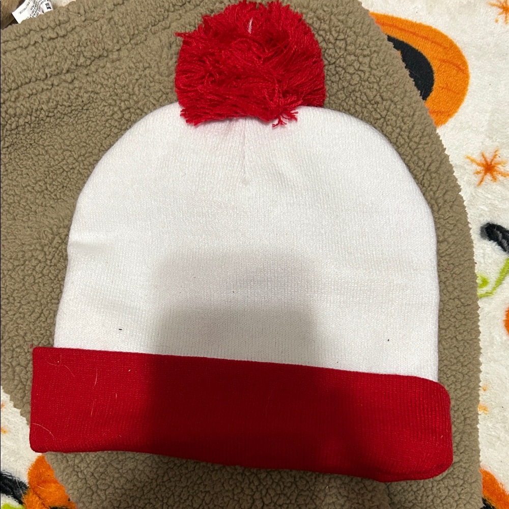 Charming Red and White Kids Beanie